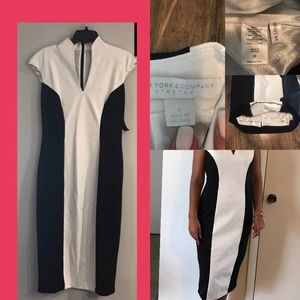 🦋NY&C Colorblock Slimming Dress Stretch Sz Med.👗